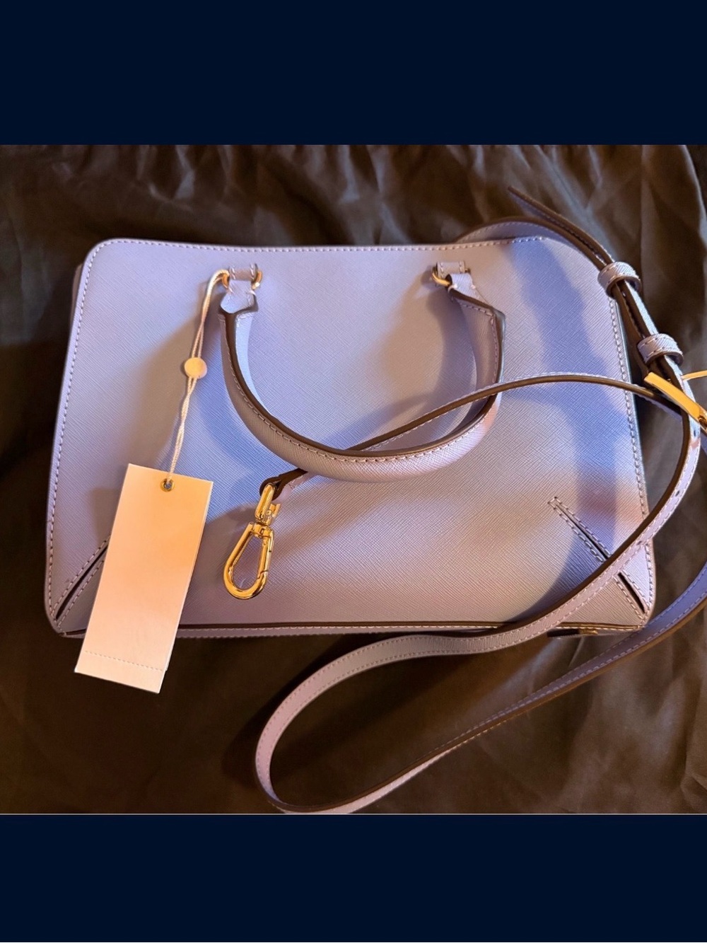 Tory Burch Small Top-Handle Satchel in Periwinkle - Picture 2 of 7
